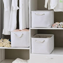 TheWarmHome Storage Basket for Shelves - 15.8x11.8x11.8 inch 3 Pack Fabric Storage Cubes, Collapsible Storage Bin for Organizing Organizer Closet Book Gift Dog(White) by TinyTreasures Baby Boutique