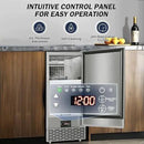 Commercial Under Counter Ice Maker Machine - 120 LBS/Day, Built in Installation, Auto-Clean,Reversible Door, Built 25LBS Ice Storage, Stainless Steel Ice Machine for Home & Business Outdoor Use by CozyNest Decor