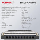 Hohner Special 20 Harmonica - Key of C Bundle with Zip Case, Instructional Manual, and Austin Bazaar Polishing Cloth by TinyTreasures Baby Boutique