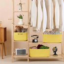 Large Storage Baskets for Organizing, Closet Shelf Baskets for Clothes Blanket Towels, Baby Nursery, Toy Bins Box, Woven Rope Baskets, 17 x 13 x 7.5”, 4 Packs Yellow by CozyNest Decor