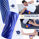 Sportneer 4 in 1 Foam Roller Set: Dual Textures Foam Roller, Foot Roller, Lacrosse Ball, Traction Massage Ball with String, Deep Massage Roller for Whole Body Release, Physical Therapy by CozyNest Decor