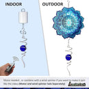Wind Spinner Tail Gazing Ball Spiral Tail Wind Spinner Stabilizer Sun Catcher Visual Illusion in Spinning Yard Art Decor,Indoor Outdoor Garden Decoration Wind Sculptures-13 in(Dark Blue) by CozyNest Decor