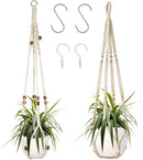 Augshy Macrame Plant Hanger, 2 Packs Plant Hangers, Hanging Planter for Indoor Plants Decorative Macrame Pot Hanger for Home Decor by GreenHaven Gardens