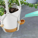GARDIFE Hanging Planters for Indoor Plants,5Pcs Hanging Basket for Indoor Boho Home Decor,Macrame Plant Hanger,35 Inches,29Inch,23Inch, Ivory,Self Watering Planters, 7/6.5/6/5.5/5 Inch,White&White by GreenHaven Gardens