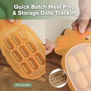 haakaa Silicone Nibble Freezer Tray -Breastmilk Teething Popsicle Mold - Baby Fruit Food Feeder Teether Tray - Baby Food Maker - Ice Cube Tray - 4 Months+ Babies - BPA Free -Apricot by TinyTreasures Baby Boutique