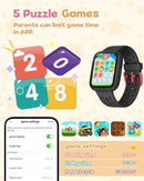 Kids Watch for Boys 5-12, Kids Smart Watch Fitness Tracker Pedometer, No Phone Needed, Puzzle Games with Parental Control, IP68 Waterproof, Heart Rate, Sleep Monitor, Step Counter, 80 Sports by TinyTreasures Baby Boutique