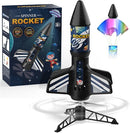 Rocket Launcher for Kids, Self Launching Motorized Air Rocket Toy, Outdoor Toys for Ages 8-12, Model Rockets with Parachute Safely Land, Spaceship Launch up to 200 ft Birthday Gifts for Boys by TinyTreasures Baby Boutique