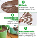6 Pcs Plant Pot Grid Cover Protectors from Animals- Diameter 11.8" Cuttable Flower Pot Cover with 48 Stakes, Keep Cats Out of Potted Plants, Cat Digging Stopper Baby Safety Soil Cover for Indoor by GreenHaven Gardens