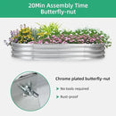 Galvanized Raised Garden Bed, 4x2x1 FT Thickening Raised Beds for Gardening, Oval Larger Space Planter Box for Outdoor for Herbs, Vegetables, Fruits by GreenHaven Gardens