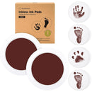 2-Pack Round Inkless Baby Hand and Footprint Kit - Mess Free Ink Pad for Newborn Keepsake, Dog Nose & Paw Print Kit, Clean Touch Ink Pad for Baby Hand & Footprints, Ideal New Mom Gifts (Auburn) by TinyTreasures Baby Boutique