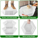 2 Size Hexagon Stepping Stone Mold, 9" /11.4" Reusable Cement Molds for Concrete, Plastic Concrete Molds for Walkways, Pavement and Garden by GreenHaven Gardens