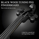 3/4 Beginner Violin Kit,Complete Violin Set with Case, Bow, Rosin,Black by TinyTreasures Baby Boutique