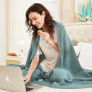EMME Cotton Muslin Blanket King Size - Soft, Breathable Layering Bedspread Blanket, 108"x90", All Season Gauze, Teal by CozyNest Decor