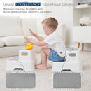 Toddler Step Stool for Bathroom Sink, 2-Pack Kids Toilet Potty Step Stools, Heavy Duty Baby Child Stepping Stool with Handle for Toddlers Kitchen Counter Bedroom Nursery Room (White) by TinyTreasures Baby Boutique