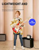 Donner 30 Inch Kids Electric Guitar Beginner Kits ST Style Mini Electric Guitar for Boys Girls with Amp, 600D Bag, Tuner, Picks, Cable, Strap, Extra Strings, DSJ-100, Red by TinyTreasures Baby Boutique
