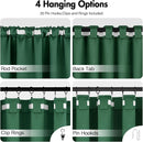 ANRODUO Back Tab Blackout Curtains for Bedroom Living Room, Rod Pocket Pinch Pleated Thermal Insulated Room Darkening Curtains 54 Inches Long 2 Panels, Hunter Green, 42 x 54 Inch by TinyTreasures Baby Boutique