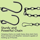RIFNY Hanging Chains with Hooks, 15 Pieces 20 Inch Black Chain for Hanging Bird Feeders Planters Baskets Billboards Lanterns Wind Chimes Ornaments Outdoor/Indoor Use (20 inch 15pcs) by GreenHaven Gardens