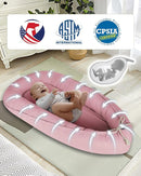 Baby Lounger - Infant Lounger for Newborn 0-24 Months, Pure Cotton Breathable Baby Nest Lounger Cover, Newborn Essentials for Baby Boys & Girls, Co Sleeper Portable Baby Bed for Home and Travel by TinyTreasures Baby Boutique
