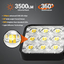 WdtPro Solar Lights Outdoor Waterproof 1 Pack, 3500LM Super Bright Motion Sensor Solar Powered LED Flood Lights, Upgrade Glass Panel, Solar Security Light Spotlights for Outside Yard by GreenHaven Gardens