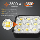 Solar Flood Light Outdoor 4 Pack, 3500LM Super Bright Motion Sensor Outdoor Lights, Solar Lights Outdoors Waterproof, Upgrade Glass Panel, 270° Wide Angle LED Security Spot Light for Outside Yard by GreenHaven Gardens