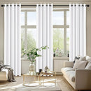 MIULEE Pure White Curtains for Bedroom Living Room 84 Inches Long 2 Panels, Thermal Insulated Room Darkening Drapes Grommet Top Solid Color Window Treatments W40 x L84 Inch by TinyTreasures Baby Boutique