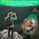 Compact Binoculars for Adults High Powered - OPAITA 20x32 Small Binoculars for Adults Kids with Low Light Vision for Hunting Cruise Ship Travel Concert Hiking Light Green by TinyTreasures Baby Boutique