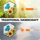Stained Glass Butterfly Sunflower Suncatcher Window Hanging Ornament, Light Transmission Hand Paint Sun Catchers for Women Gifts, for Lover by GreenHaven Gardens