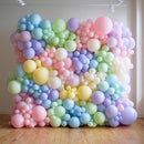 RUBFAC 129pcs Pastel Balloons Different Sizes 18 12 10 5 Inch, Macaron Rainbow Latex Balloon Arch Kit for Baby Shower Birthday Party Gender Reveal Garland Decoration by TinyTreasures Baby Boutique