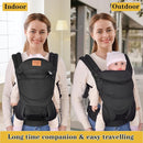 New Upgrade Ergonomic Baby Carrier Newborn Toddler Wrap Carrier,Hands Free Baby Sitting Sling,Breathable,Perfect for Infants/Chest Sling for Babies Shower Gift (Ink-Black, Upgrade-with Belt) by TinyTreasures Baby Boutique