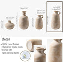 Ceramic Rustic Vase, 12.8" Large Flower Vases Home Decor for Pampas Farmhouse Decorative Pottery Clay Vase for Mantel Entryway Table Living Room Kitchen Bathroom Bedroom by CozyNest Decor