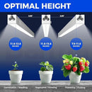Barrina Grow Lights for Indoor Plants, 5000K White Full Spectrum Led Grow Light, 1ft Plant Grow Light, LED Grow Light, T5 Grow Light Strip, Plug and Play, 8-Pack by GreenHaven Gardens
