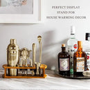 KITESSENSU Cocktail Shaker Set Bartender Kit with Stand | Bar Set Drink Mixer Set with All Essential Accessory Tools: Martini Shaker, Jigger, Strainer, Mixer Spoon, Muddler |Champagne Gold by CozyNest Decor
