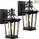 VIANIS Black 2 Pack Outdoor Lights for House, Dusk to Dawn Porch Light Lantern, Exterior Lighting for House Wall Mount, Motion Sensor Light Outside for Garage, Brightness Distance Adjustable by GreenHaven Gardens