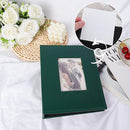 RECUTMS Photo Album 4x6 200 Photos Premium Leather Cover with Front Window for Wedding Family Baby Vacation (Dark Green) by TinyTreasures Baby Boutique