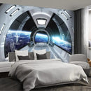 Spaceship Wall murals Peel and Stick Wallpaper for Bedroom Living Room - 96"x137" by CozyNest Decor