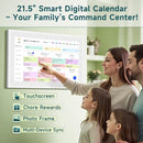21.5 Inch Smart Digital Calendar – Electronic Chore Chart & Planner with 1920x1080P IPS Touchscreen, Weekly/Monthly Family Organizer for Wall or Desk, White 2025 New Version by TinyTreasures Baby Boutique