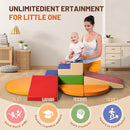 9-Piece Climbing Foam Blocks: Soft PU Leather - Baby Climb and Crawl Activity Blocks - Kids Play Gym Equipment Indoor for Development by TinyTreasures Baby Boutique