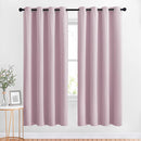 NICETOWN Bedroom Curtains Room Darkening Draperies - Home Fashion Microfiber Thermal Insulated Solid Grommet Curtains for Kitchen (Lavender Pink, 1 Pair, 52 inches Wide by 72 inches Long) by TinyTreasures Baby Boutique