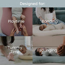 Snuggle Me® Baby Lounger Curve (0-6 Months) - Premium Organic Cotton with Foam Core, Machine-Washable Cover, Buttery-Soft & Breathable Infant Lounger with Travel Bag (30 in x 20 in x 1.9 in) - Gumdrop by TinyTreasures Baby Boutique