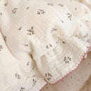 BuLuTu Cotton Muslin Kids Toddler Pillowcase with Ruffles, Chic Shabby Floral Pillow Cases, Girls Pillow Covers Fit 12"x16"/13"x18"/14"x19" Kids Pillow, Envelope Closure, Primrose Pattern, 1 Pack by TinyTreasures Baby Boutique