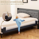 BABY JOY Bed Rails for Toddlers, Extra Long, Swing Down Safety Bed Guard for Convertible Crib, Folding Baby Bedrail for Kids Twin, Double, Full Size Queen & King Mattress (71", Dark Gray) by TinyTreasures Baby Boutique