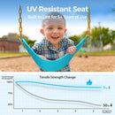 PACEARTH 2 Pack Swings Seats Holds 660lbs with 68.9 inch Anti-Rust Chains Plastic Coated 23.6 inch Tree Hanging Straps and Locking Buckles Playground Swing Set Accessories Replacement (Sky-Blue) by TinyTreasures Baby Boutique