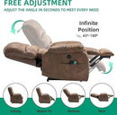 VIVIJASON Large Dual OKIN Motor Power Lift Recliner Chair for Elderly Big Man, 180° Lay Flat Electric Recliner with Heat & Massage, Infinite Position, 2 Remote Controls, Side Pockets & USB Port, Brown by CozyNest Decor