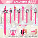 LiYiQ 72 Pcs Cheerleader Party Favors Cheerleader Team Gifts Cheerleader Goodie Bags Stuffers Cheerleader Ballpoint Pens Bookmark Card and Silicone Bracelet by TinyTreasures Baby Boutique