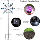 Large Solar Wind Spinners for Yard Art Garden-67 Inch 360° Metal Wind Sculptures Outdoor Clearance Kinetic Windmills with Multi Color Led Glass Ball by CozyNest Decor