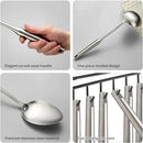 304 Stainless Steel Cooking Utensil,Kitchen Kitchen Utensil with Spatula, Solid Spoon, Ladle, Skimmer, Spaghetti Spoon, 6 Piece Set, Dishwasher Safe by CozyNest Decor