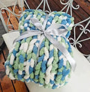 DDL&HEXI Chunky Chenille Blanket 100% Hand Knit with Jumbo Chenille Yarn (50"x60") Super Soft Large Throw Bed Blanket for Couch, Sofa, Home Decor - Machine Washable (01) by CozyNest Decor