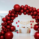 140pcs Burgundy Round Balloons Different Sizes 18 12 10 5 Inch Latex Balloons for Arch Decoration Party Balloon Kit for Graduation Birthday Party Wedding Balloon Baby Shower Decoration by TinyTreasures Baby Boutique