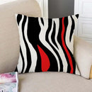 TSSOHU Throw Pillow Cover Geometric Black and White Red Abstract Line Decorative Pillow Case Home Decor Square 18x18 Inches Pillowcase by CozyNest Decor