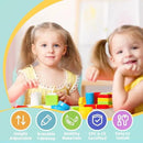 FUNLIO Kids Table and 4 Chairs Set, Height Adjustable Toddler Table and Chair Set for Ages 3-8, Easy to Wipe Arts & Crafts Table, for Classrooms/Daycares/Homes, CPC & CE Approved (5-Piece Set) - Green by CozyNest Decor